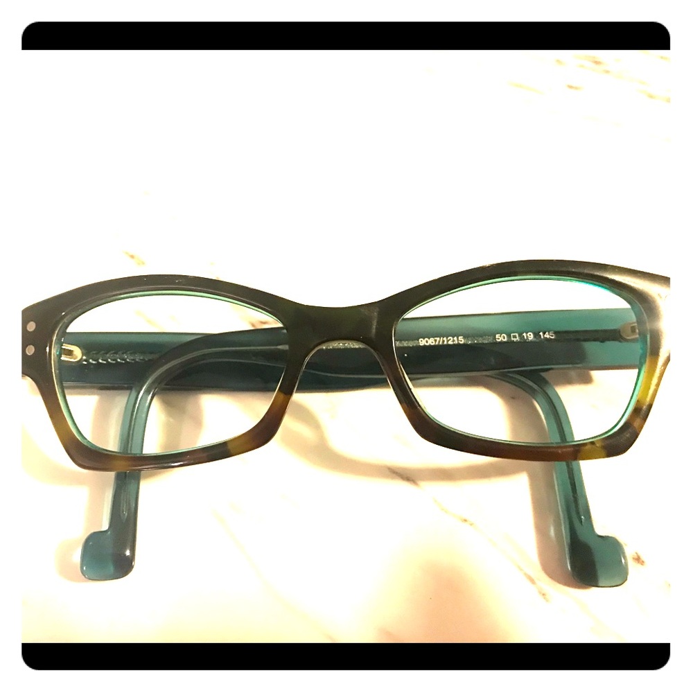 O.g.i tortoise and teal eye glass frames